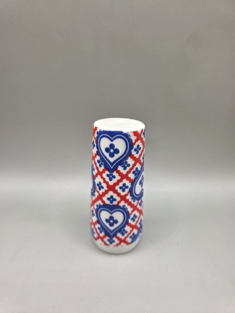 Vintage Japan Lattice Hearts Porcelain Salt Pepper Shaker Replacement Single...